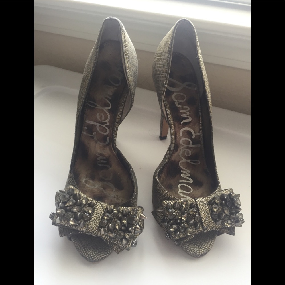 Sam Edelman heels with studded bows